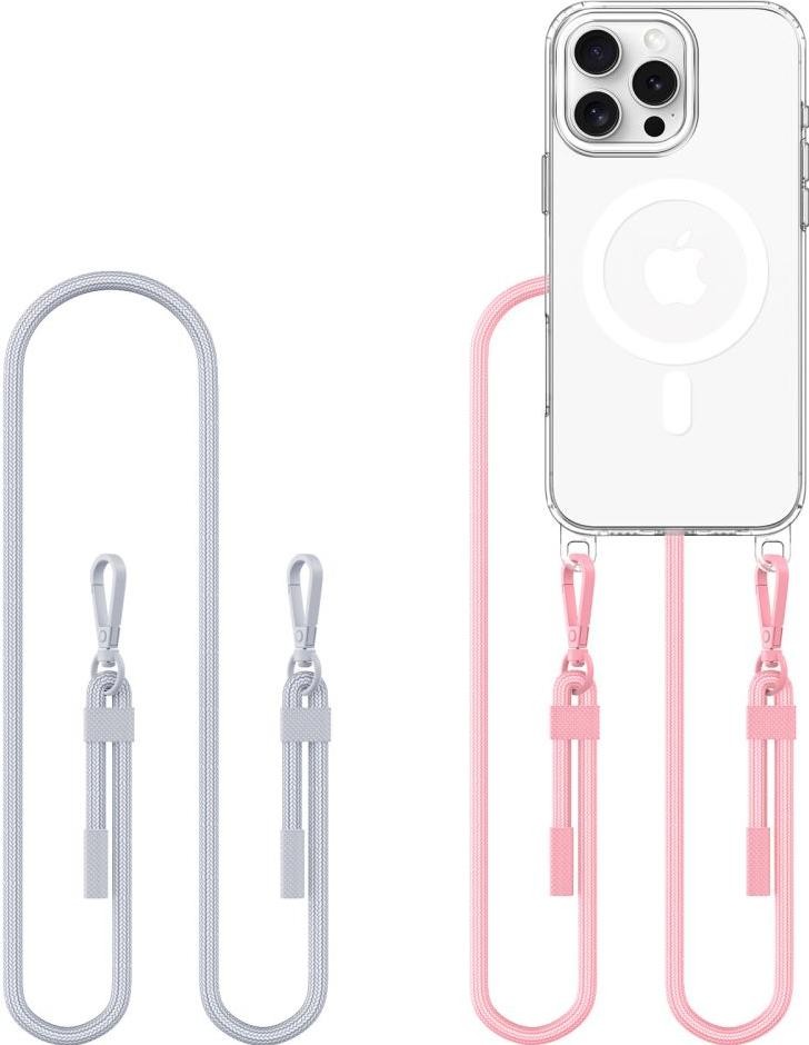 Etui typu plecki Tech-Protect FlexAir Chain Magsafe do iPhone 16 Pro szary/różowy