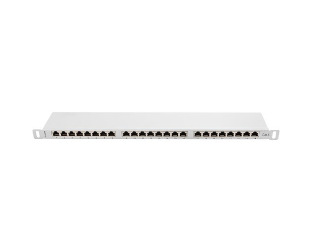 Patch panel Lanberg Patch Panel 24 port 0.5U 19'' kat.6 FTP ekranowany szary