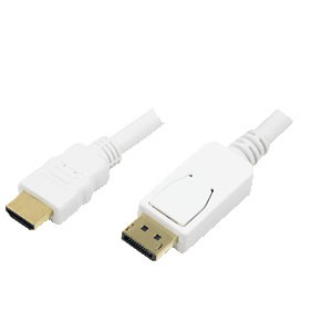 LogiLink DisplayPort - HDMI 2.0m biały