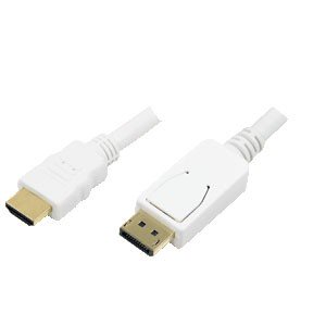 LogiLink DisplayPort - HDMI 2.0m biały