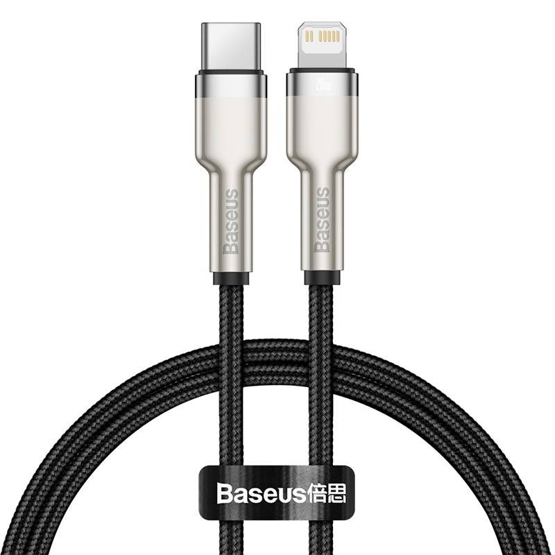 Baseus lightning - USB-C Cafule, PD, 20W, 0,25m (czarny)