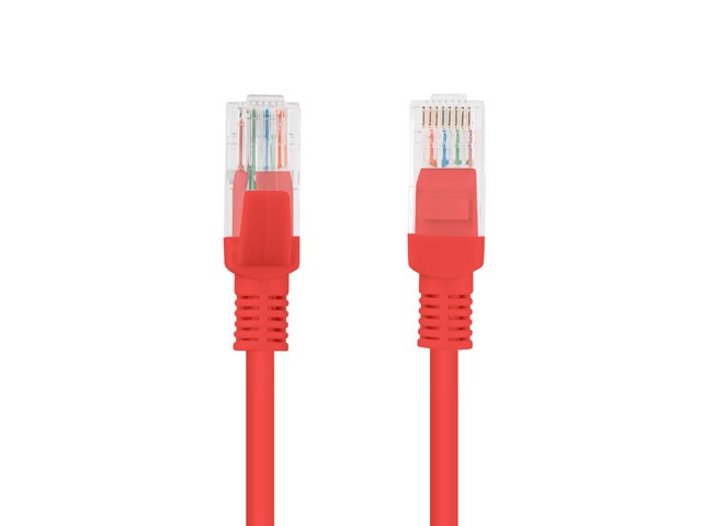 Patchcord kat.6 UTP 5m czerwony Fluke Passed Lanberg