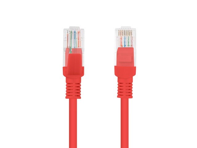 Patchcord kat.6 UTP 5m czerwony Fluke Passed Lanberg