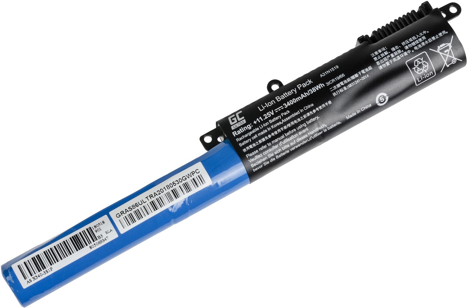 Green Cell ULTRA do Asus F540L F540S R540 R540L R540S X540 X540L X540S 11.1V 3400mAh