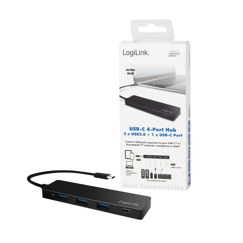 Pasywny LogiLink 4-portowy USB-C - 3xUSB-A 1xUSB-C