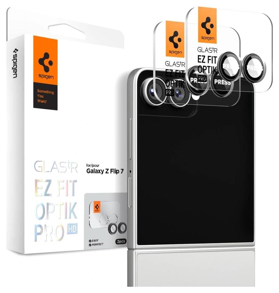 Spigen Optik Pro HD Glas.TR ”EZ FIT” Camera Protector 2-pack Galaxy Z Flip 7 czarny