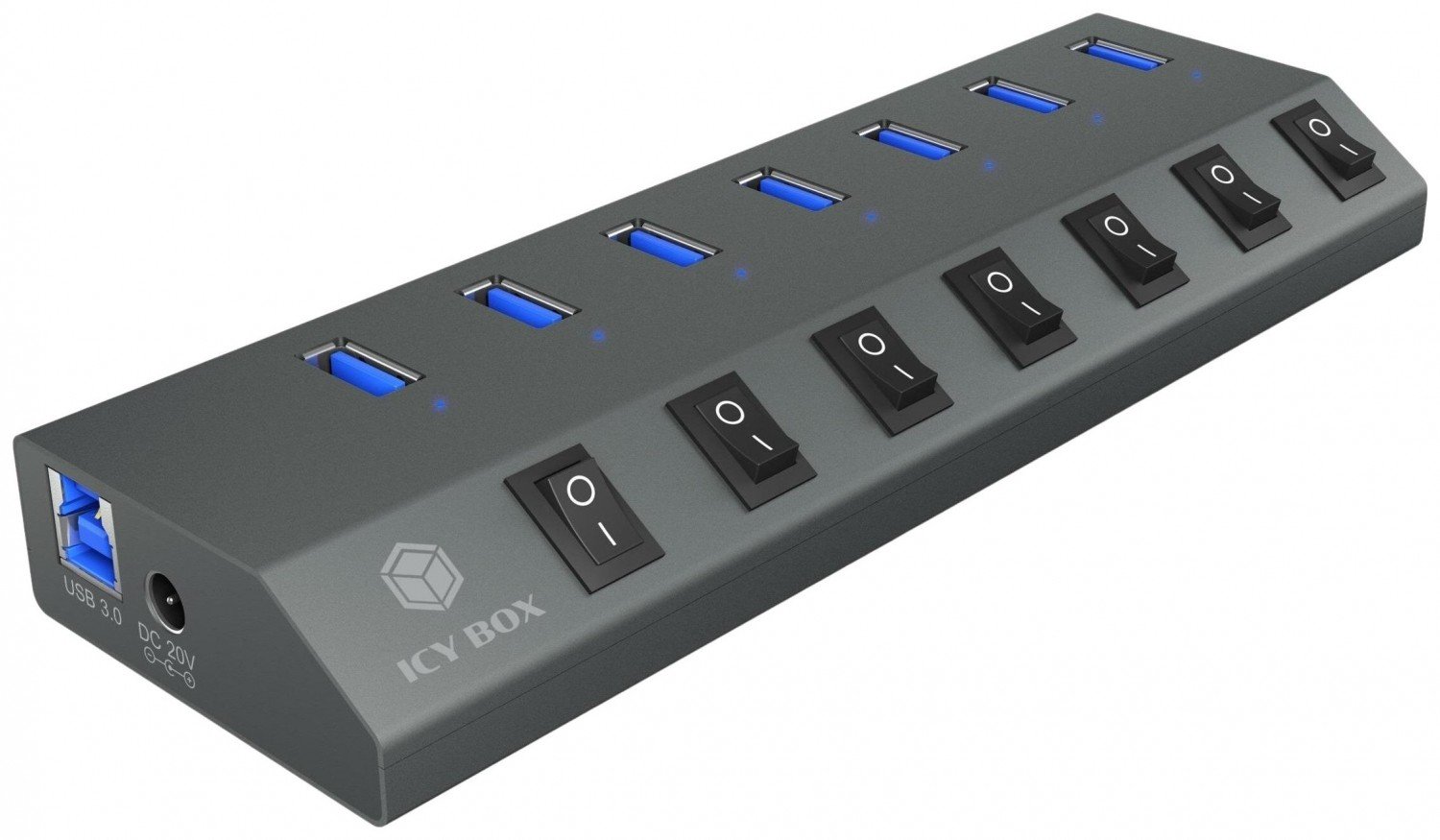 Icy box IB-HUB1701-C3 7-portowy