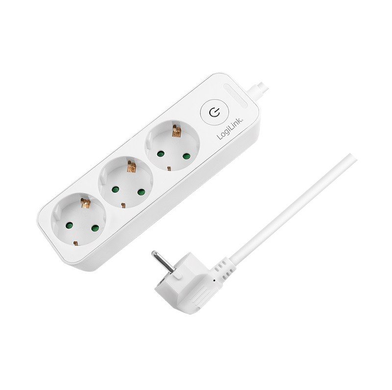 LogiLink 3 gniazda 1.5m biała LPS244