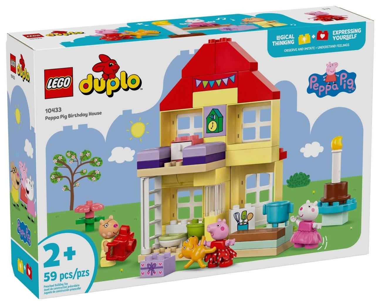 Klocki konstrukcyjne LEGO Świnka Peppa 10433 Urodzinowy domek Peppy