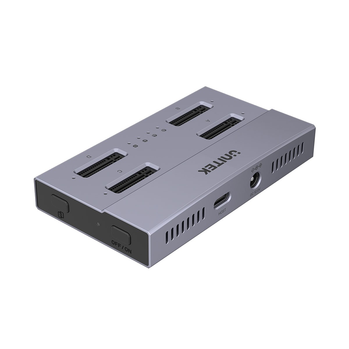 Unitek USB4 4-kieszeniowa stacja dokująca/ klonująca M.2 SSD