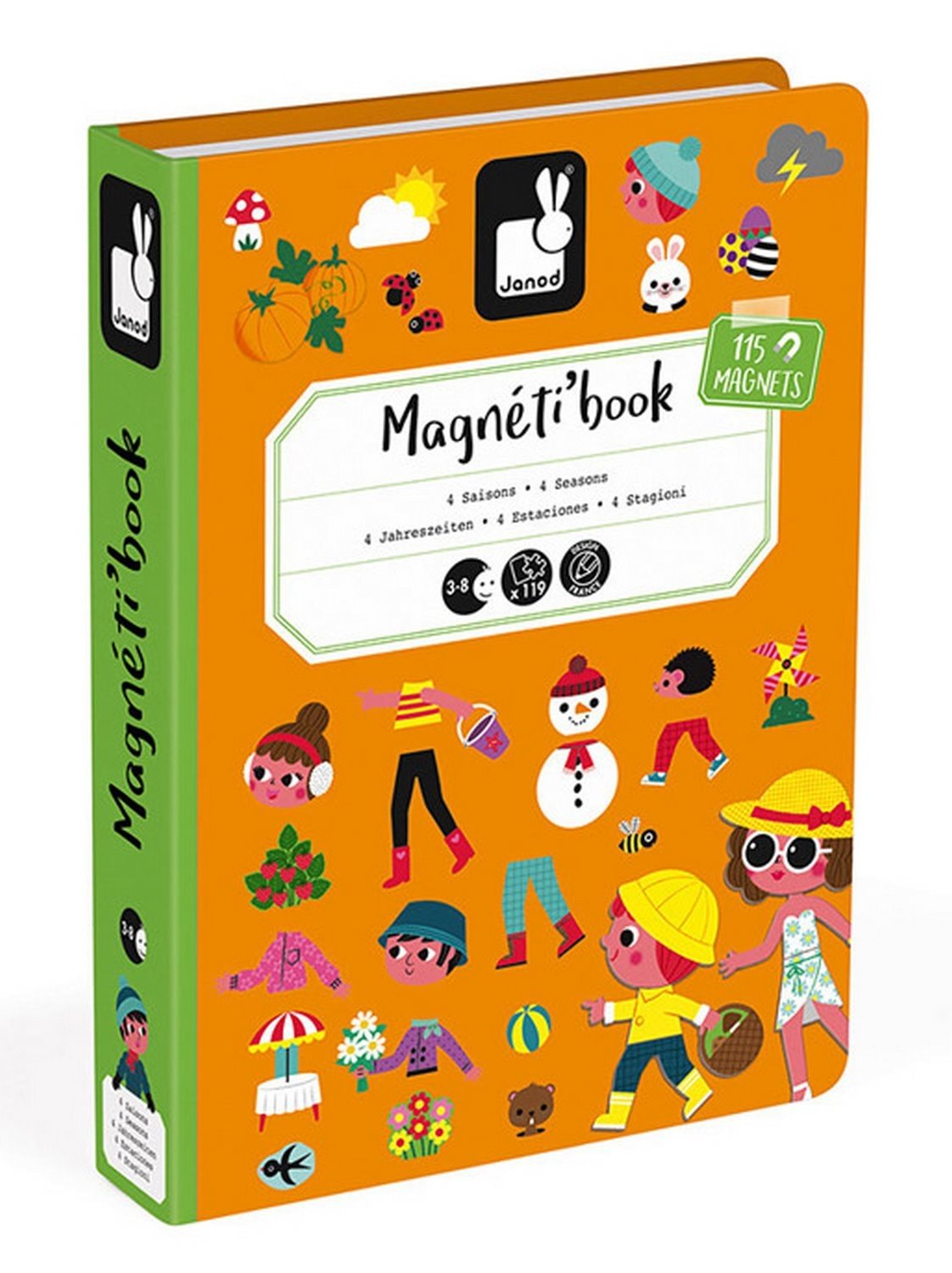 Zabawka edukacyjna,zabawki magnetyczne Janod Magnetibook 4 pory roku