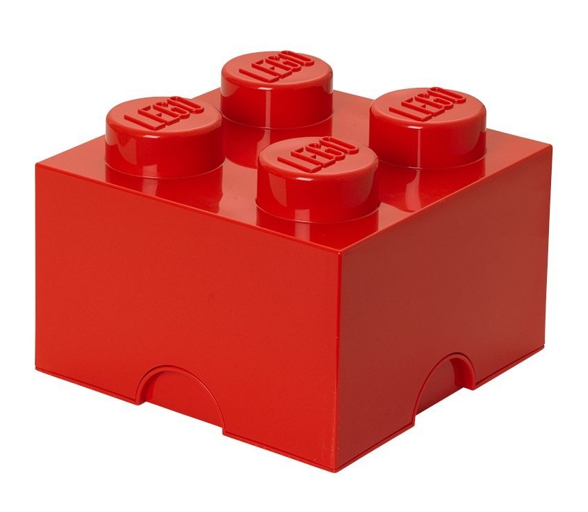 Pudełko na klocki Lego Storage Brick 4 czerwony