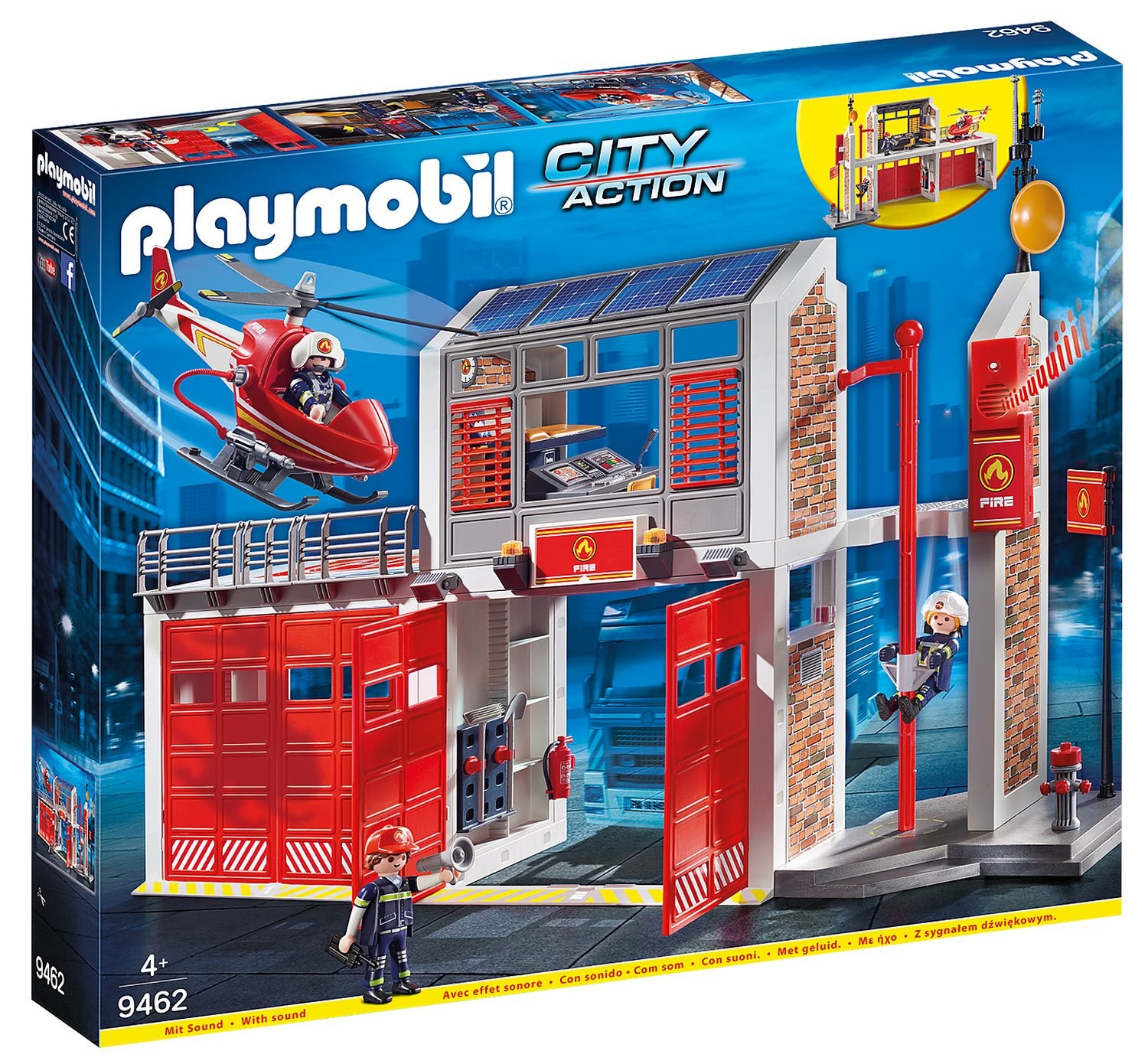 Klocki konstrukcyjne Playmobil City Action 9462 Duża remiza strażacka