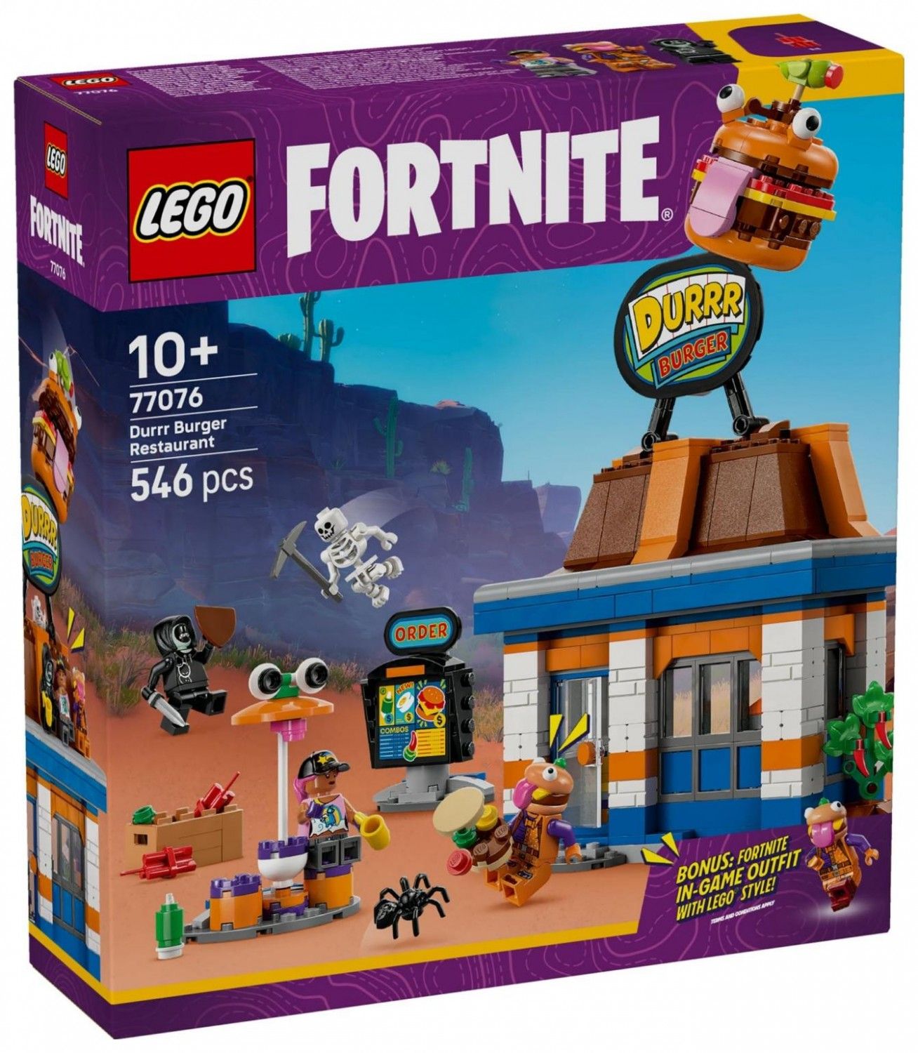 Klocki konstrukcyjne LEGO Fortnite 77076 Restauracja Durrr Burgerownia