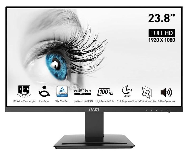 MSI PRO MP243X - 100Hz | Full HD | 23,8'' | IPS | 4ms