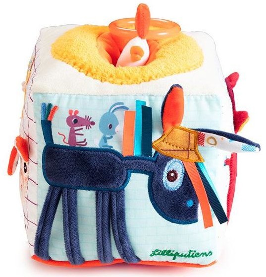 Zabawka sensoryczna Lilliputiens Farma Dźwiękowa kostka aktywizująca wielofunkcyjna