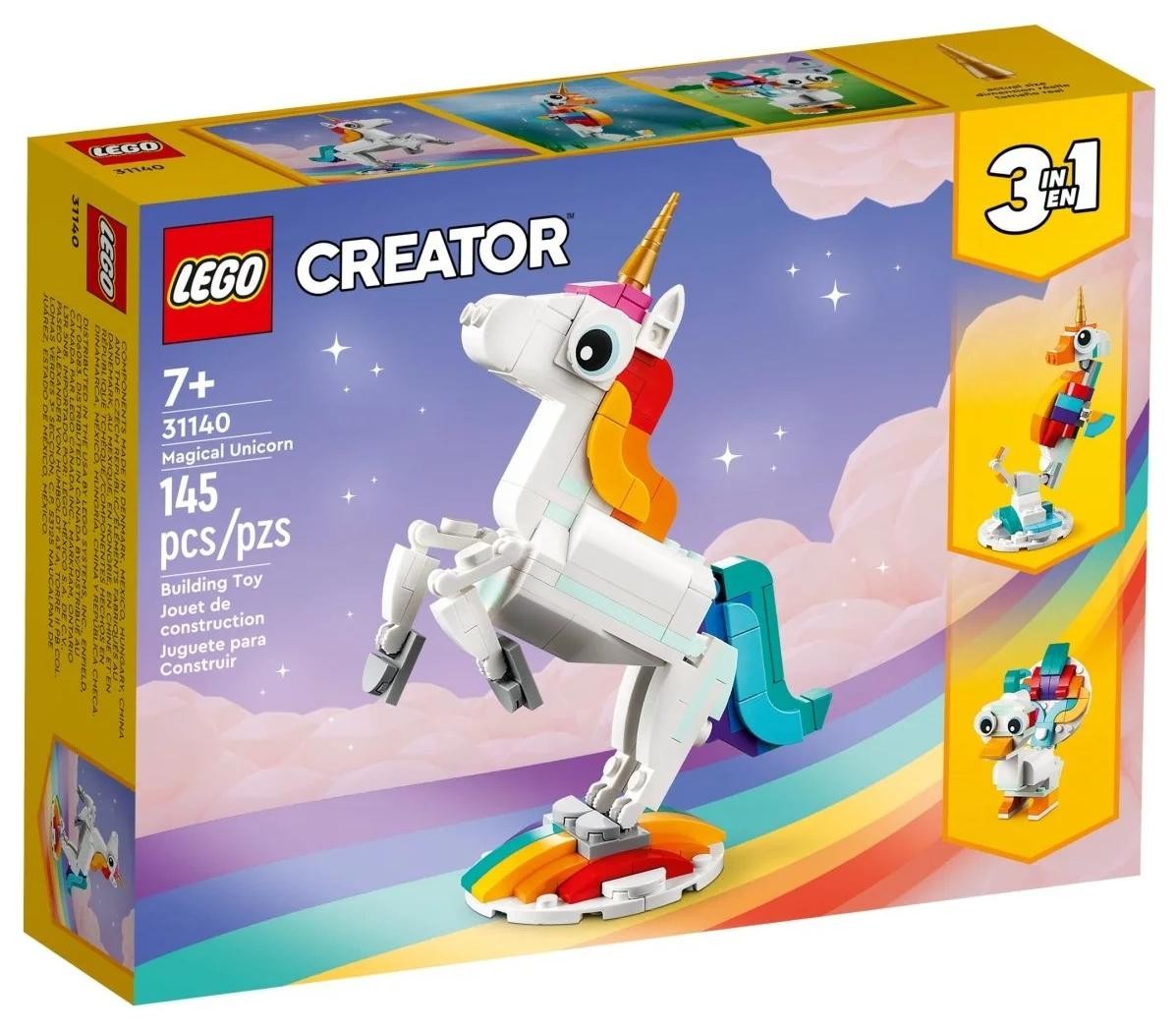Klocki konstrukcyjne LEGO Creator 3w1 31140 Magiczny jednorożec