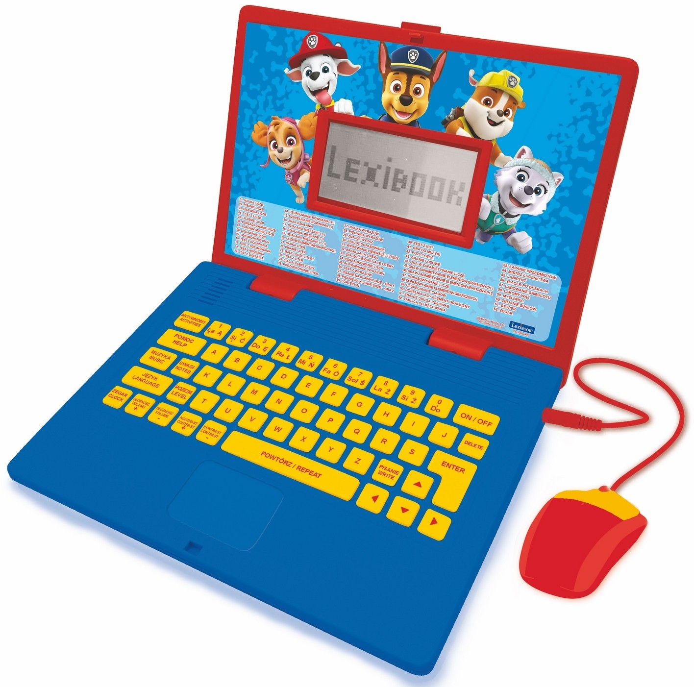 Komputery i telefony,zabawka edukacyjna,zabawka interaktywna Lexibook Psi Patrol niebieski Laptop Edukacyjny Polski/Angielski