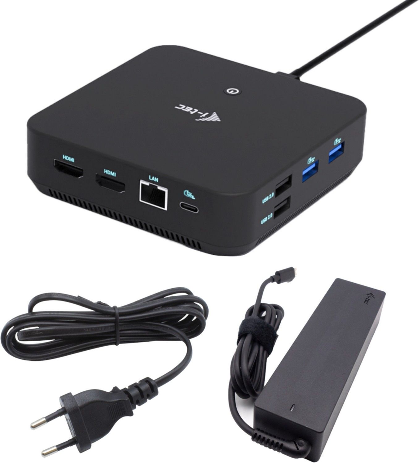 i-tec USB-C DP Dual HDMI2xHDMI 4K 60Hz 1x USB-C (10Gbps) 5x USB-A (3x5Gbps) Power Delivery 100W LAN Audio + uniwersalna ładowarka 100W