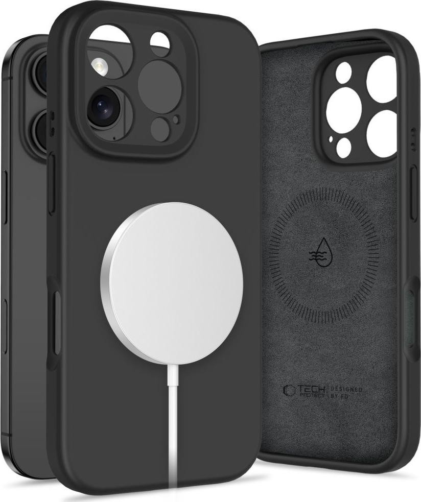 Etui typu plecki Tech-Protect Liquid Silicone Magsafe do iPhone 16 Pro czarny