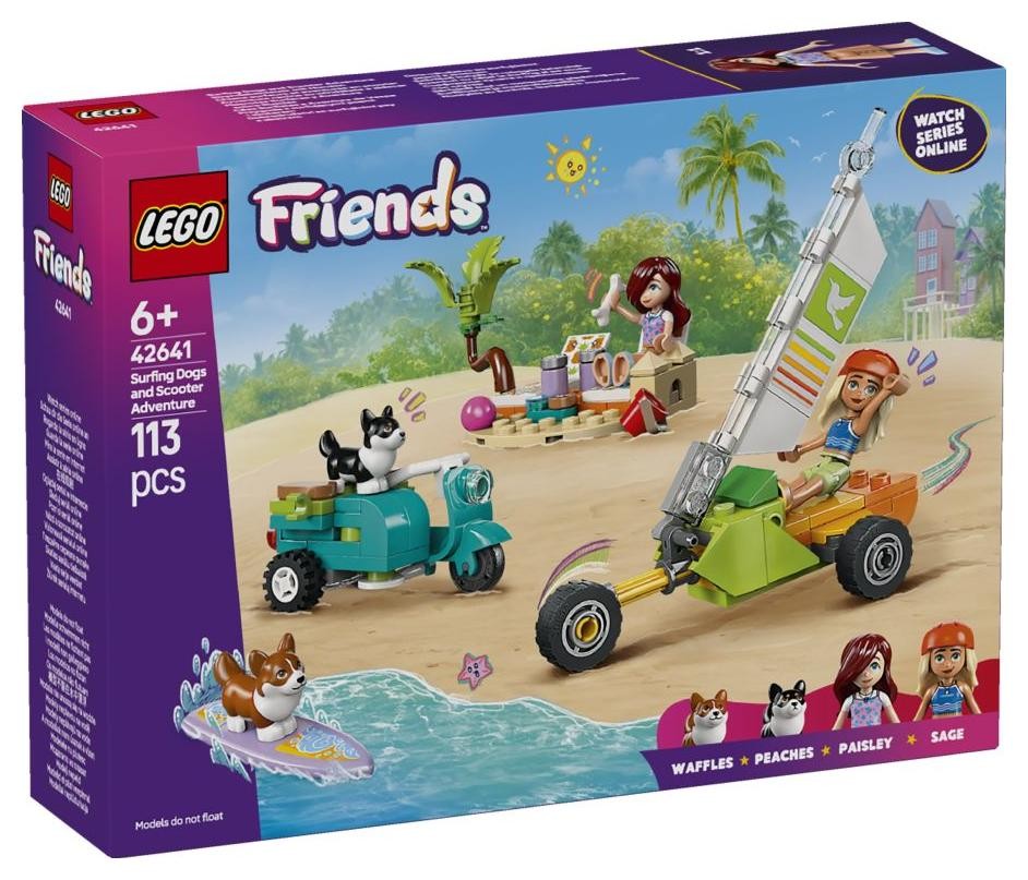 Klocki konstrukcyjne LEGO Friends 42641 Przygoda z surfującymi psami i skuterem