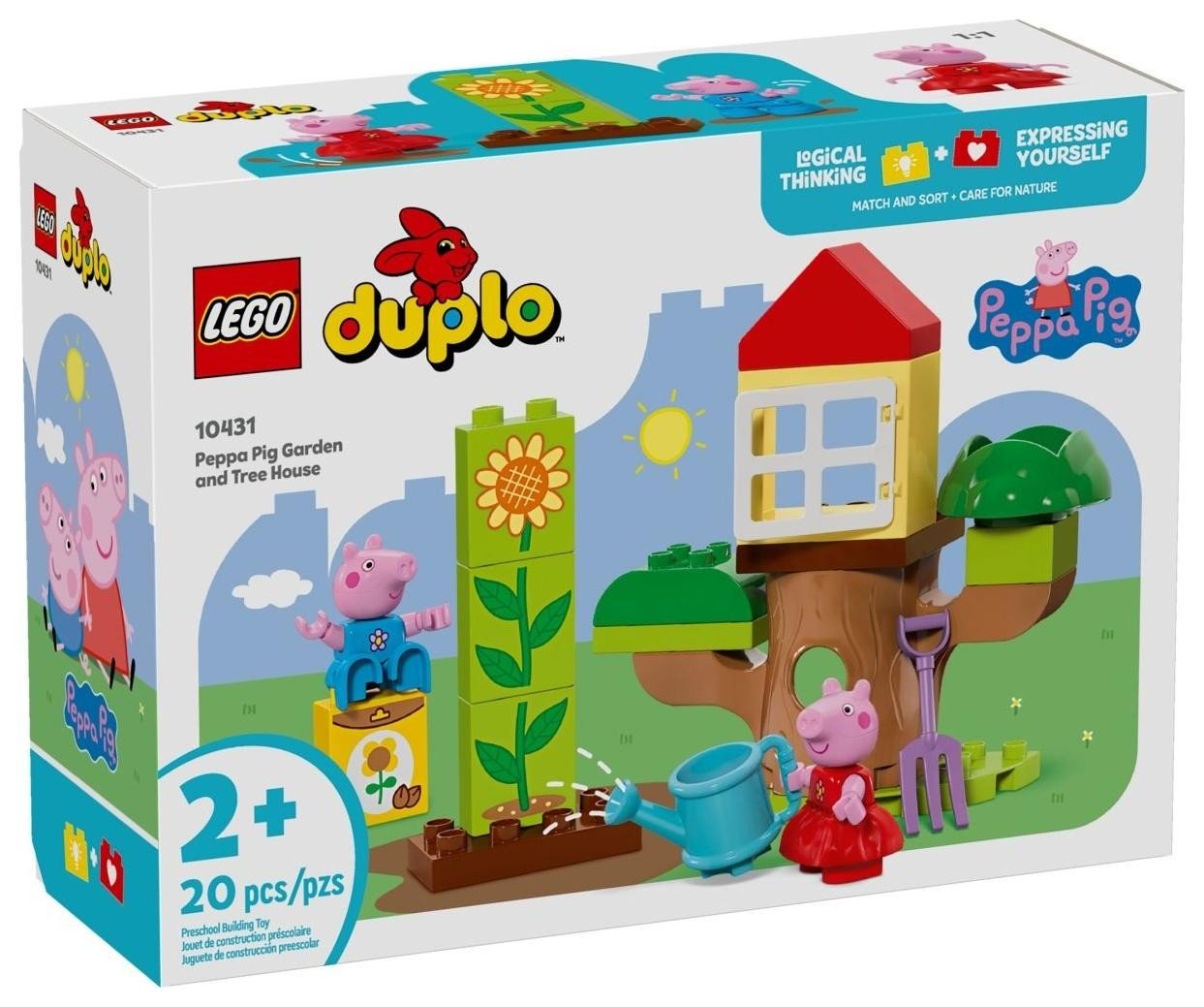 Klocki konstrukcyjne LEGO Świnka Peppa 10431 Ogród i domek na drzewie Peppy