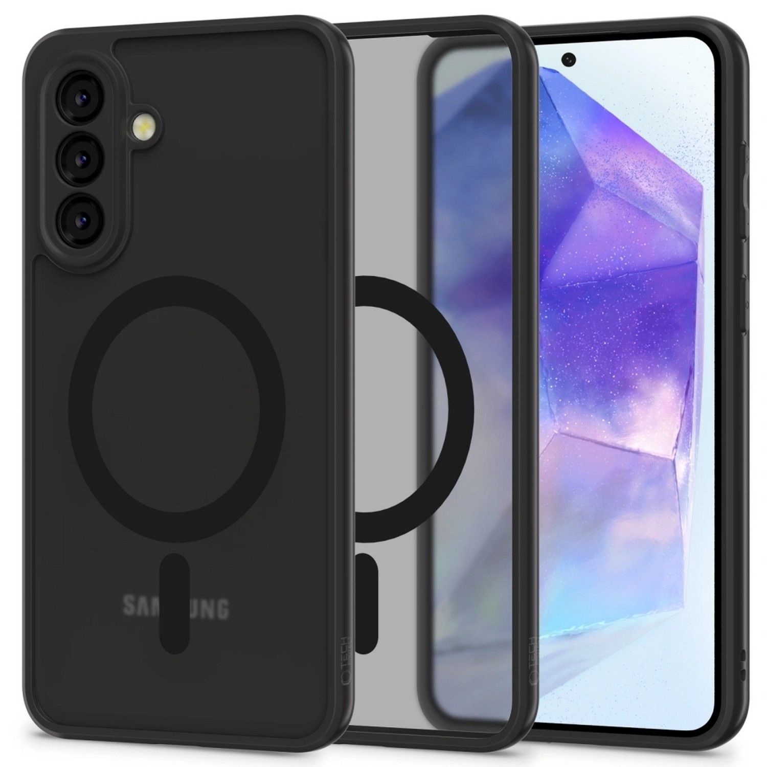 Etui typu plecki Tech-Protect Magmat Magsafe Galaxy A56 5G czarny matowy