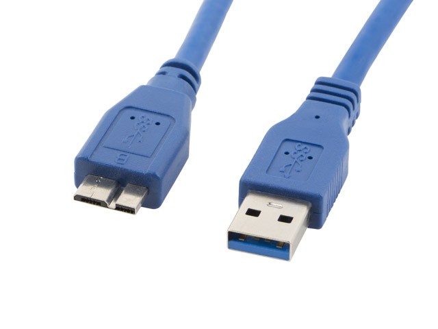 Lanberg kabel micro USB - USB-A M/M 3.0 0.5m niebieski
