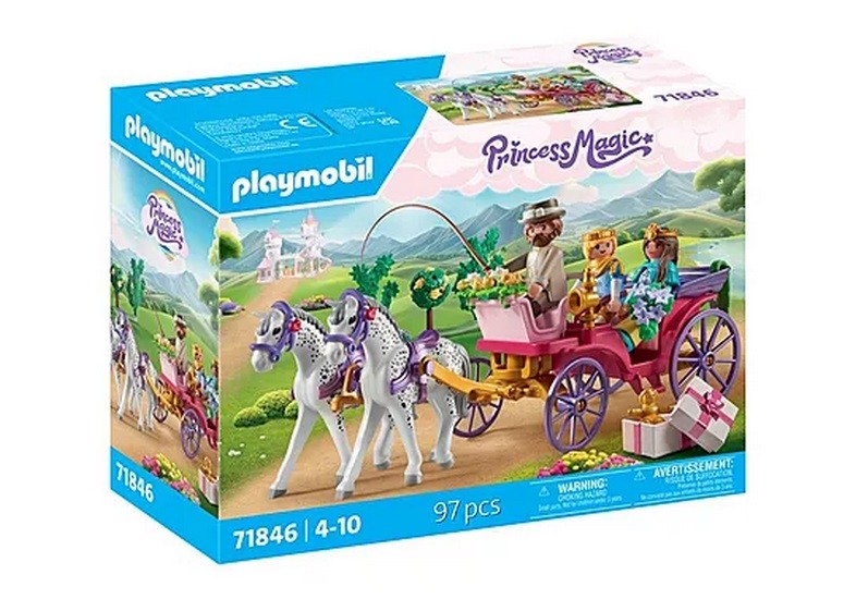 Klocki konstrukcyjne Playmobil Princess Magic 71846 Przejażdżka z parą książęcą