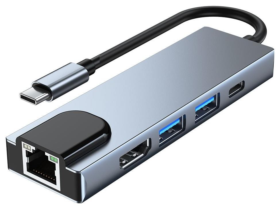 TECH-PROTECT V3-HUB 5w1 | Szary