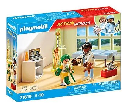 Klocki konstrukcyjne Playmobil Rescue 71619 Pediatra z pluszowym misiem