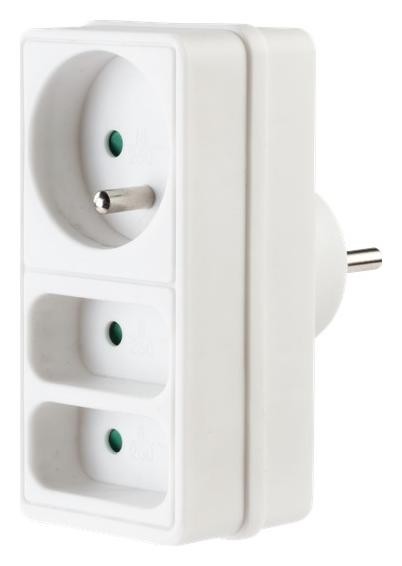 Hama Adapter gniazdo sieciowe 3 wejścia