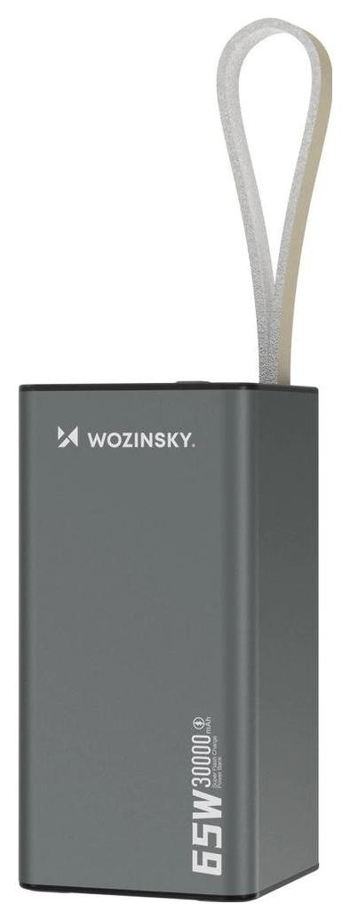 Wozinsky K65+ 65W 30000mAh 2x USB-C, 1x USB-A 65W - czarny