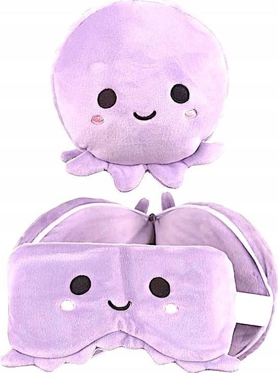 Zestaw Relaxeazzz Ośmiornica Pluszowy Zestaw: Poduszka + Opaska Na Oczy