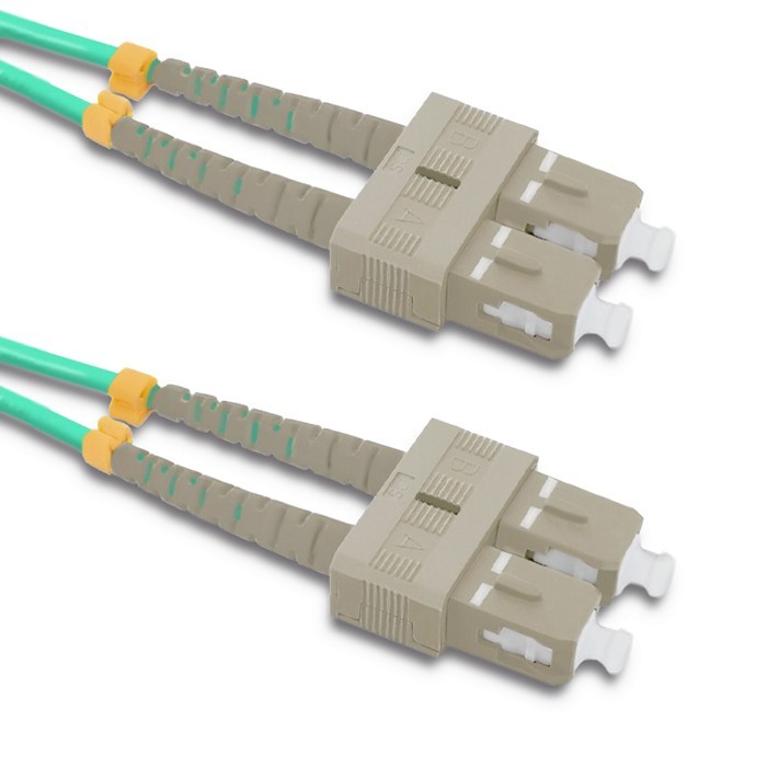 Wielomodowy Qoltec Patchcord światłowodowy SC/UPC - SC/UPC | Multimode | 50/125 | OM4 | Duplex | 10m