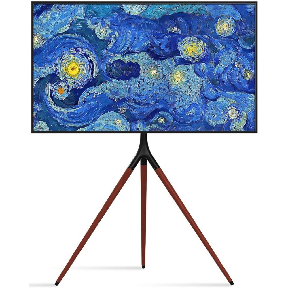 Techly 105209 Stojak podłogowy TV LED/LCD 45-65 cali 32kg, tripod, drewno