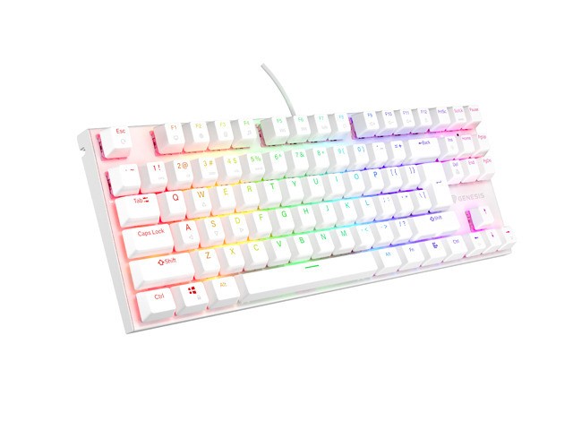 Genesis Thor 303 TKL RGB biała Outemu Peach Silent