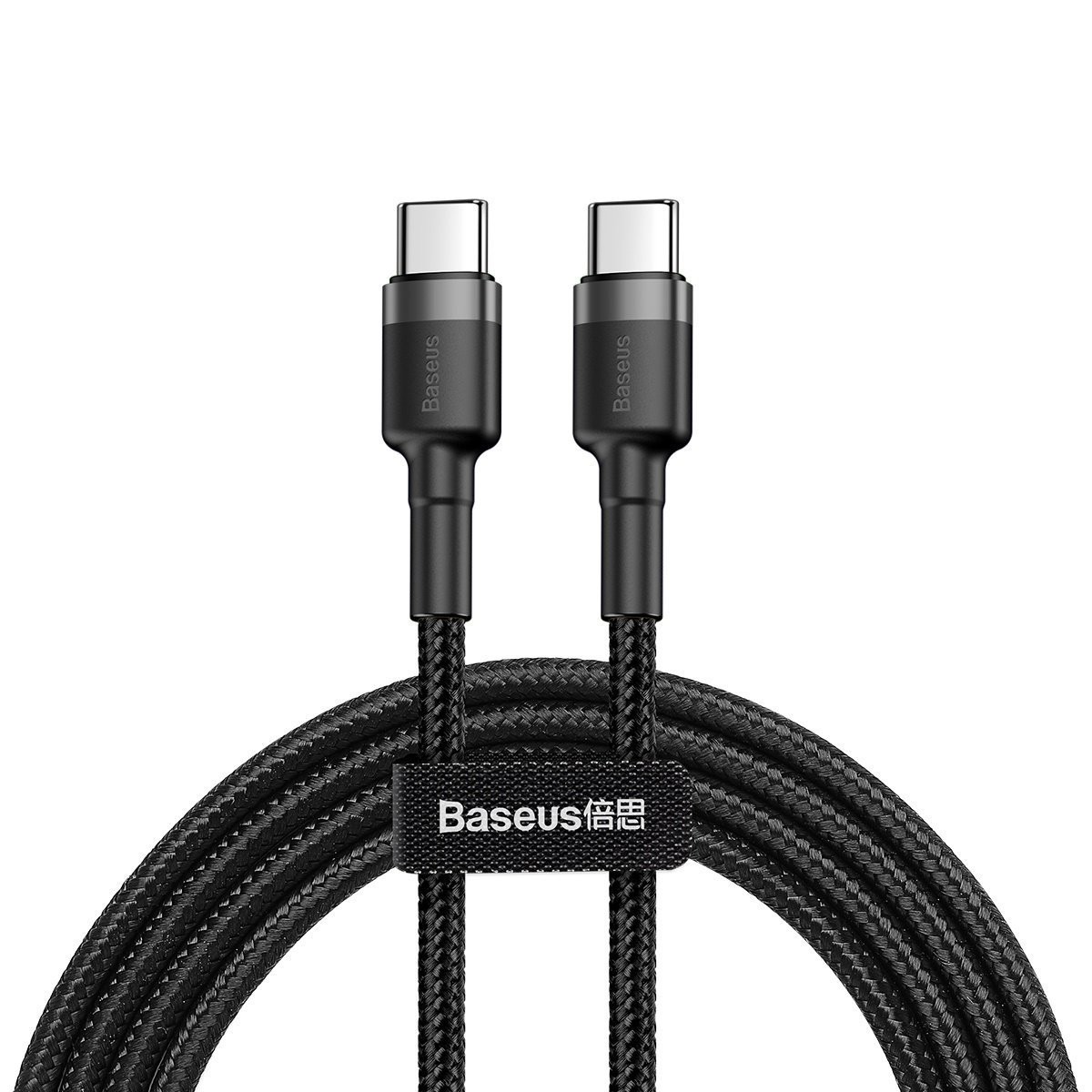 Baseus Cafule USB-C do USB-C PD 2.0, QC 3.0, 60W, 2m (czarno-szary)