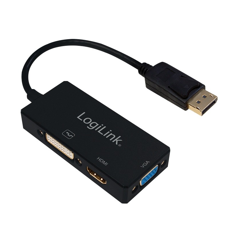 Pasywny LogiLink DisplayPort - DVI/HDMI/VGA