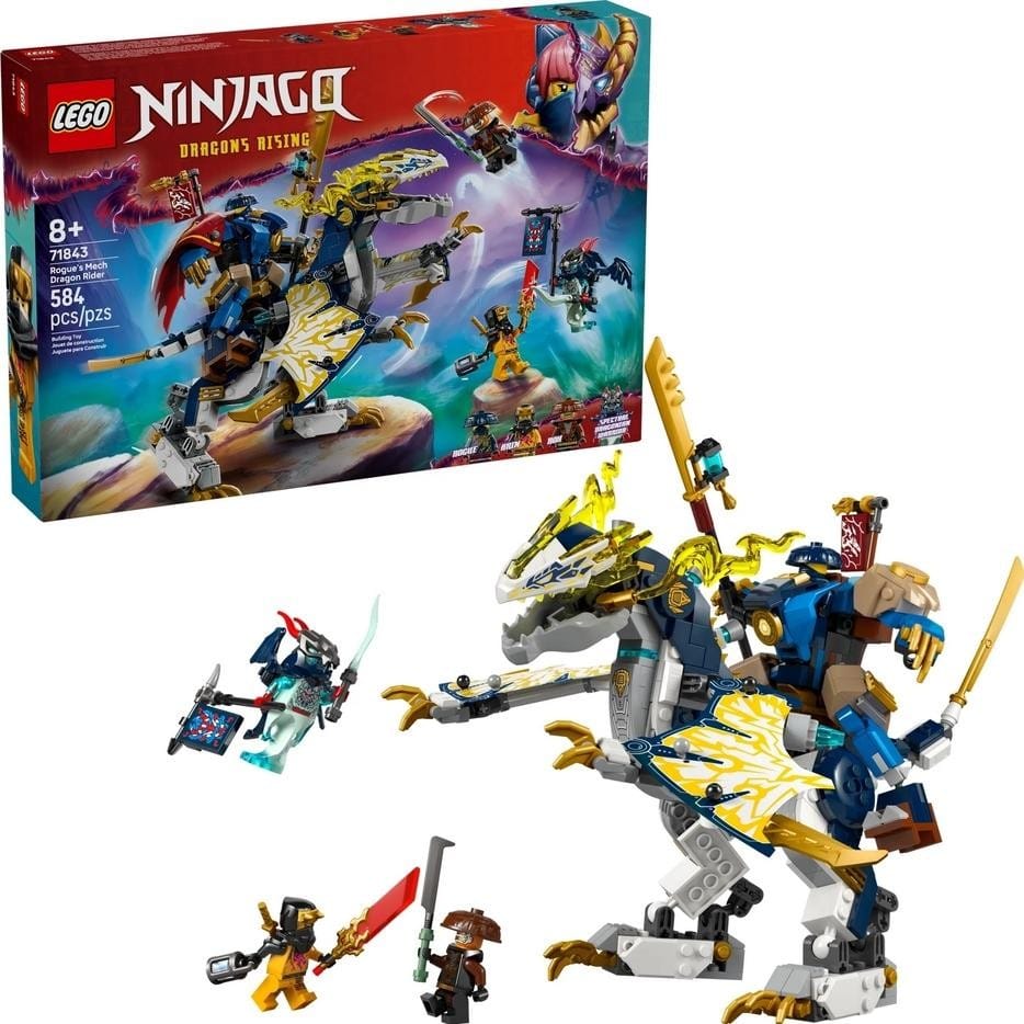 Klocki konstrukcyjne LEGO Ninjago 71843 Mech Smoczego Jeźdźca Rogue’a