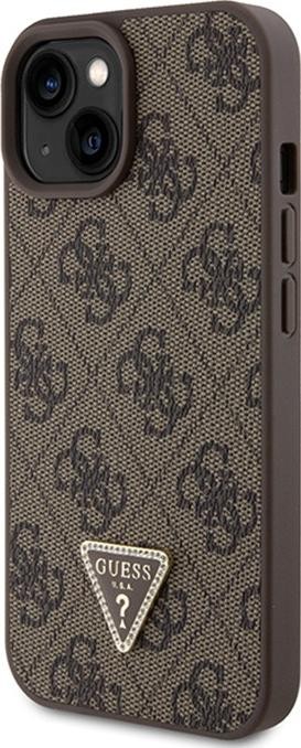 Etui typu plecki Guess Crossbody 4G Metal Logo - Etui iPhone 15 (brązowy)