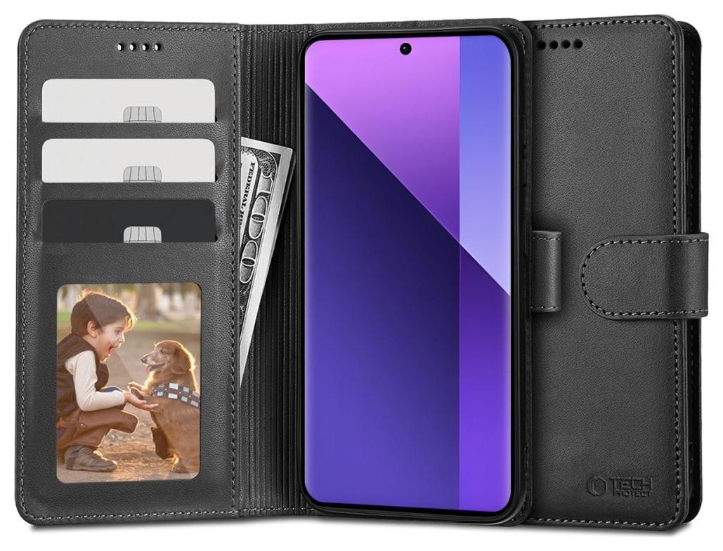 Etui z klapką Tech-Protect Wallet Xiaomi Redmi Note 13 Pro+ Plus 5G Black