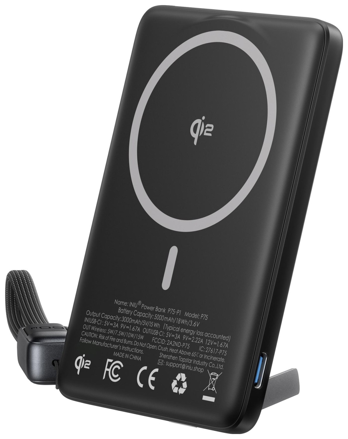 Iniu MagPro Slim 5K czarny