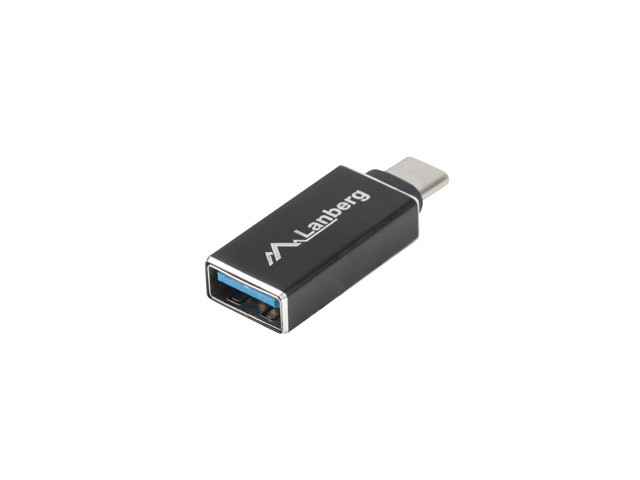 Lanberg adapter USB-C 3.1 - USB-A M/F OTG czarny