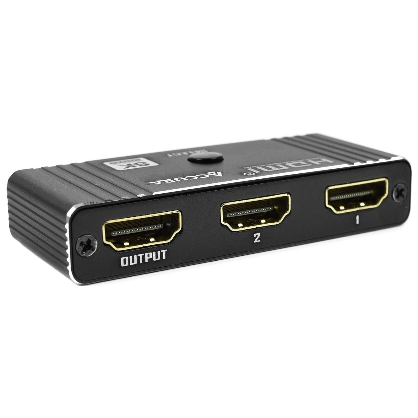 Accura switch/splitter z pilotem HDMI 2>1 1 <2 8K60Hz