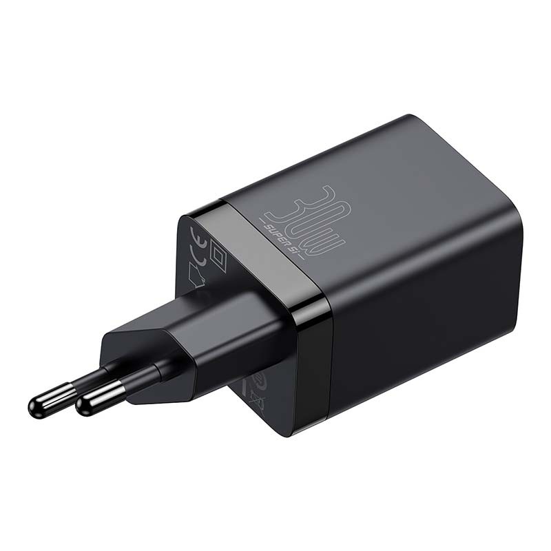 Baseus Super Si Pro Quick Charger USB + USB-C 30W (czarna)