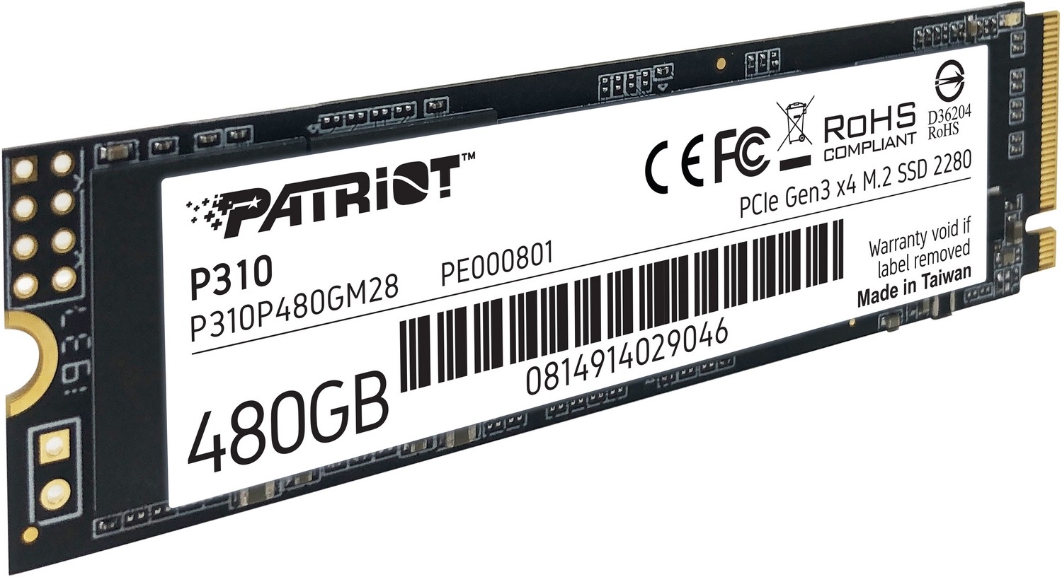 Patriot P310 PCIe NVMe 480GB