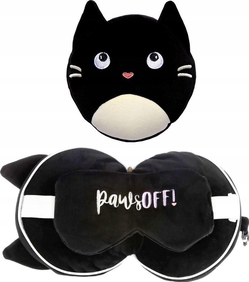 Zestaw Relaxeazzz Kot Feline Fine Pluszowy Zestaw: Poduszka + Opaska Na Oczy