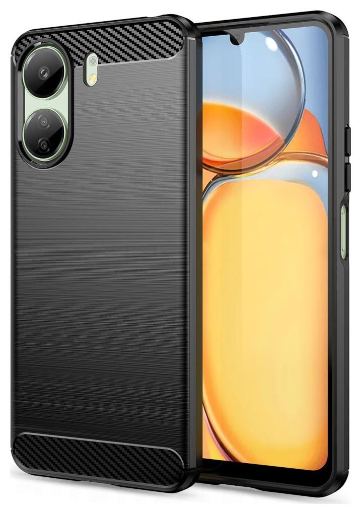 Etui typu plecki Tech-Protect TPUCarbon do Xiaomi Redmi 13C / POCO C65 czarny