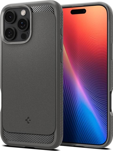 Etui typu plecki Spigen Rugged Armor Magsafe do iPhone 16 Pro szary